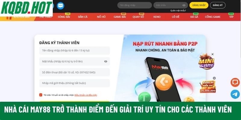 Nhà cái May88 trở thành điểm đến giải trí uy tín cho các thành viên